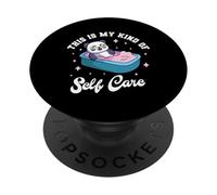 This is My Kind Of Self Care Cute Panda Relaxing PopSockets Adhesive PopGrip