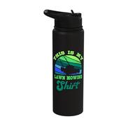 This is My Lawn Mowing Shirt Lawn Care Taker Mowing Gardener Stainless Steel Insulated Water Bottle