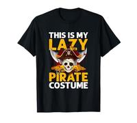 This Is My Lazy Pirate Costume Crossbones Pirates T-Shirt