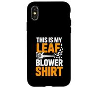 This Is My Leaf Blower Shirt Funny Landscaping Humor Case for iPhone X/XS