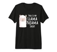 This is My Llama Pajama No Drama Llama Cute Alpaca Napping Premium T-Shirt