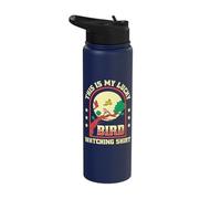 This is My Lucky Bird Watching Shirt Ornithology Stainless Steel Insulated Water Bottle