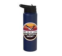 This is My Lucky Bird Watching Shirt Ornithology Stainless Steel Insulated Water Bottle