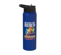 This is My Lucky Bird Watching Shirt Ornithology Stainless Steel Insulated Water Bottle