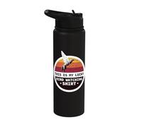 This is My Lucky Bird Watching Shirt Ornithology Stainless Steel Insulated Water Bottle