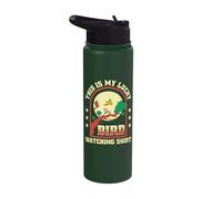 This is My Lucky Bird Watching Shirt Ornithology Stainless Steel Insulated Water Bottle