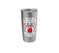 This is My Lucky Bowling Bowler Bowling Ball Bowling Team Stainless Steel Insulated Tumbler