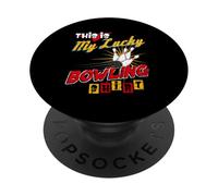This Is My Lucky Bowling Shirt Bowling Bowler PopSockets Adhesive PopGrip