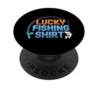 This Is My Lucky Fishing Fisherman - Retro Good Luck Angler PopSockets Adhesive PopGrip