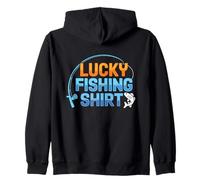 This Is My Lucky Fishing Fisherman - Retro Good Luck Angler Zip Hoodie
