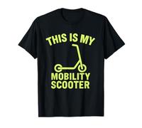 This Is My Mobility Scooter Funny Neon Electric Scooter T-Shirt