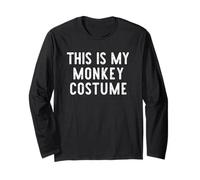 This is My Monkey Costume Halloween Funny Simple Kids Adult Long Sleeve T-Shirt