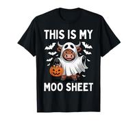 This is My Moo Sheet Halloween Cow Ghost Pun T-Shirt