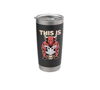 This is My Morning Routine Funny Bovine Reader Stainless Steel Insulated Tumbler
