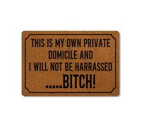 This is my own private Doormat, I will not be harrassed welcome mats | funny door mats outside, welcome mats for front door, funny welcome mats for front door, entryway porch, housewarming gift