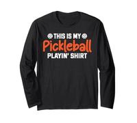 This is My Pickleball Playing Vintage Distressed Novelty Long Sleeve T-Shirt