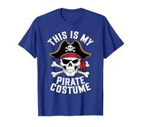 This is My Pirate Costume Funny Halloween T-Shirt, Men, Royal Blue, X-Large