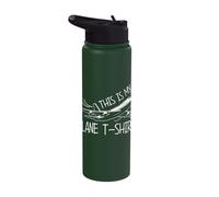 This is My Plane T-Shirt Airplane Pilot Funny Aviation Humor Stainless Steel Insulated Water Bottle
