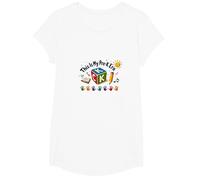 This is My Pre-K Era Cute Playful Learning Milestone T-Shirt, Girls, White, Large