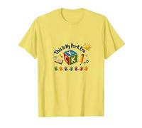 This is My Pre-K Era Cute Playful Learning Milestone T-Shirt, Men, Lemon, M