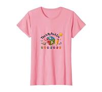 This is My Pre-K Era Cute Playful Learning Milestone T-Shirt, Women, Pink, L