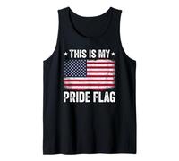 This is My Pride Flag 4th of July Patriotic American Flag Tank Top