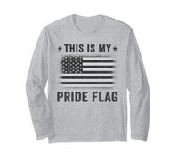 This is My Pride Flag American Flag Patriotic USA Flag Long Sleeve T-Shirt