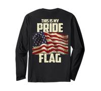 This Is My Pride Flag Funny USA American Flag Vintage Long Sleeve T-Shirt