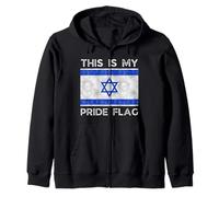 This is My Pride Flag Israeli Flag Zip Hoodie