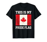This is My Pride Flag Retro Flag Canadian Maple Leaf Canada T-Shirt