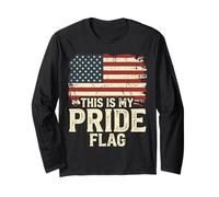 This is My Pride Flag USA American 4th of July (ON Back) Long Sleeve T-Shirt