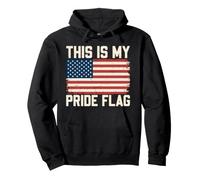This is My Pride Flag USA American 4th of July (ON Back) Pullover Hoodie
