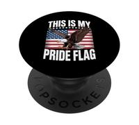 This Is My Pride Flag USA American 4th Of July Patriotic PopSockets Adhesive PopGrip