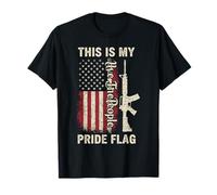 This is My Pride Flag USA Patriots Gun American Flag T-Shirt
