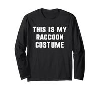 This is My Raccoon Costume Halloween Easy Kids Adult Racoon Long Sleeve T-Shirt