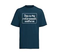 This is My Retirement Uniform - Retirement - Funny Graphic Men's T-Shirt - Casual Printed Tee - Great Gift for Dad, Husband or Brother - Blue - L