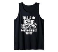 This is My Rotting in Bed Shirt Funny Raccon Tank Top