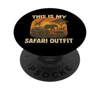 This Is My Safari Outfit Shirt Cool African Safari Lovers PopSockets Adhesive PopGrip