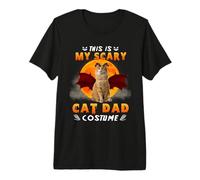 This is My Scary Cat Dad Costume Halloween Tabby Cat Premium T-Shirt