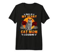 This is My Scary Cat Mom Costume Halloween British Shorthair Premium T-Shirt