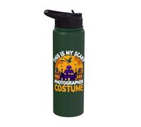 This is My Scary Photographer Costume Stainless Steel Insulated Water Bottle