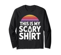 This is My Scary Shirt Halloween Spider Fun Saying Long Sleeve T-Shirt