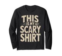 This is My Scary Shirt Halloween Spider Fun Saying Long Sleeve T-Shirt