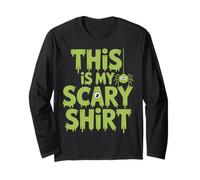 This is My Scary Shirt Halloween Spider Fun Saying Long Sleeve T-Shirt
