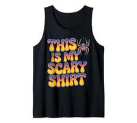 This is My Scary Shirt Halloween Spider Fun Saying Tank Top