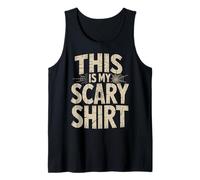 This is My Scary Shirt Halloween Spider Fun Saying Tank Top