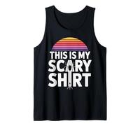 This is My Scary Shirt Halloween Spider Fun Saying Tank Top