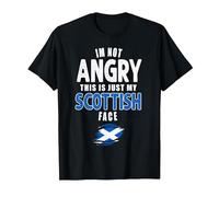 This is My Scottish Face Vintage Scotland UK Scottish Flag T-Shirt, Men, Black, 5X-Large