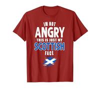 This is My Scottish Face Vintage Scotland UK Scottish Flag T-Shirt, Men, Cranberry Red, Small