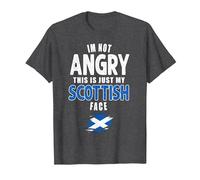 This is My Scottish Face Vintage Scotland UK Scottish Flag T-Shirt, Men, Dark Heather Grey, 5X-Large